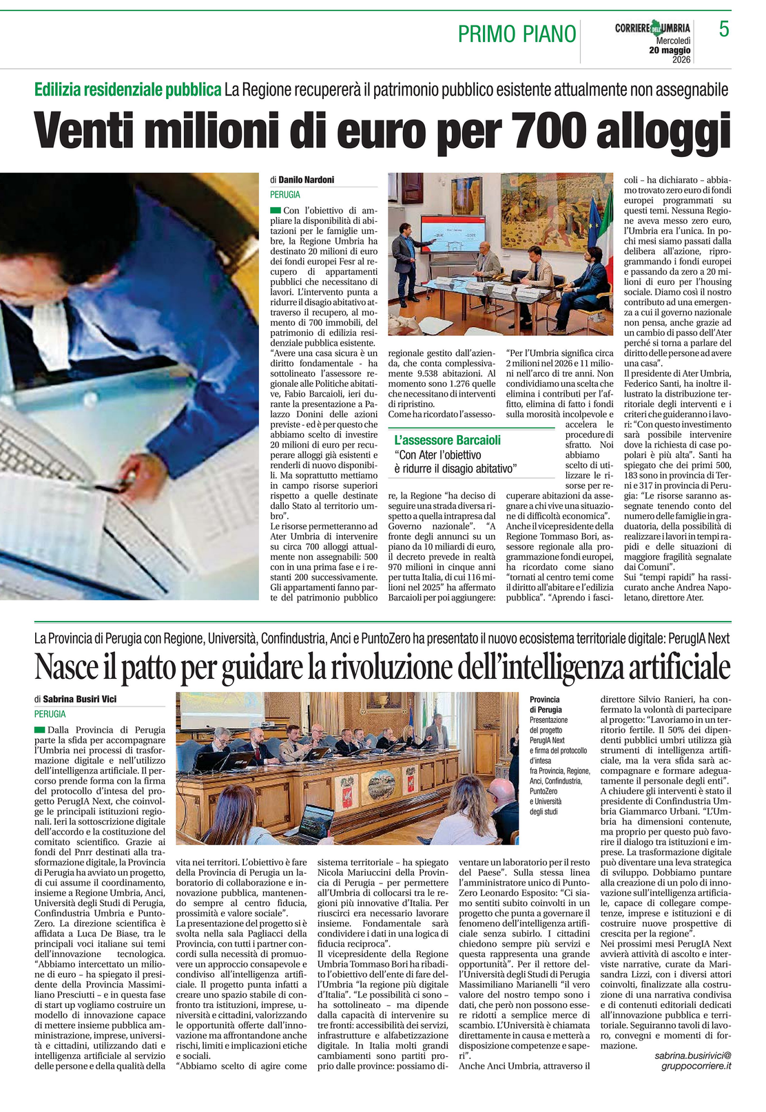 Corriere dell Umbria 20 Maggio 2026-page-1